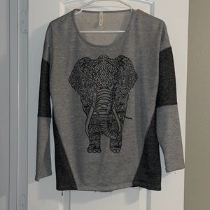 Gray Elephant long sleeve top